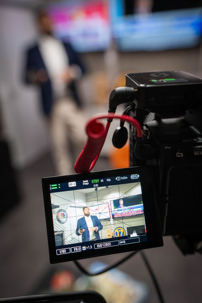 about-us-01 Business-related video production in a Los Angeles studio setting.